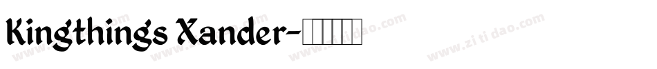 Kingthings Xander字体转换